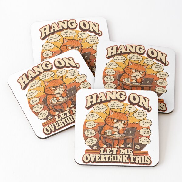 Item preview, Overthinking Cat Funny Retro Vintage designed and sold by jankizkhan.