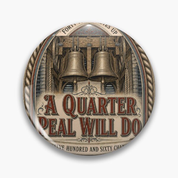 Item preview, A Quarter Peal Will Do Bell Ringing Emblem designed and sold by BoosterShop.