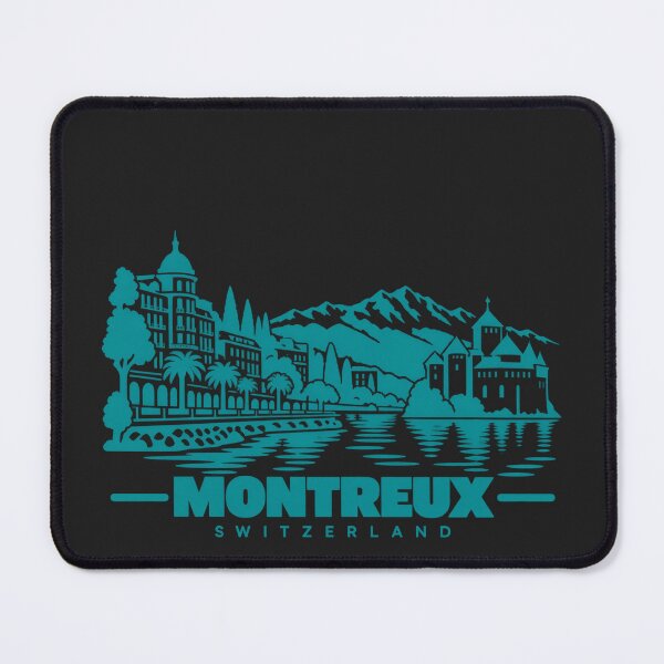 Item preview, Montreux Switzerland Line Art Coastline Poster designed and sold by CMYKStudio.