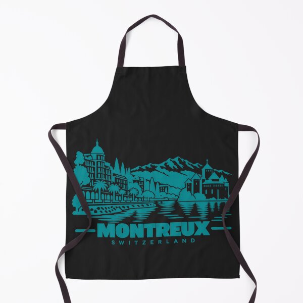 Item preview, Montreux Switzerland Line Art Coastline Poster designed and sold by CMYKStudio.