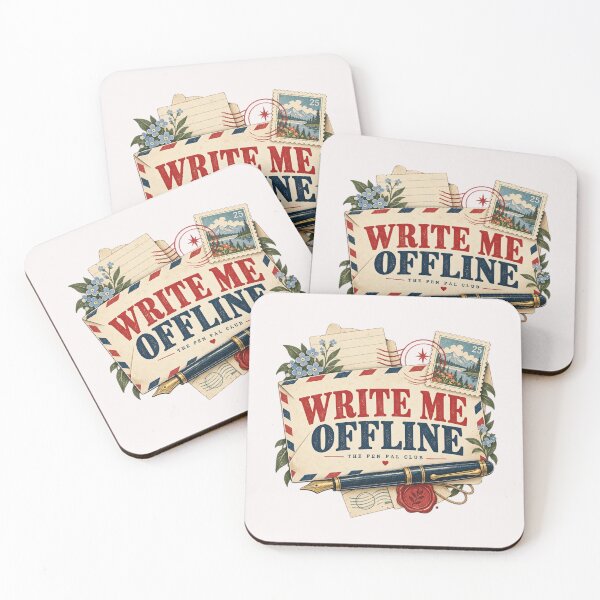 Item preview, Write Me Offline – Vintage Pen Pal Design designed and sold by DigitalKingClub.