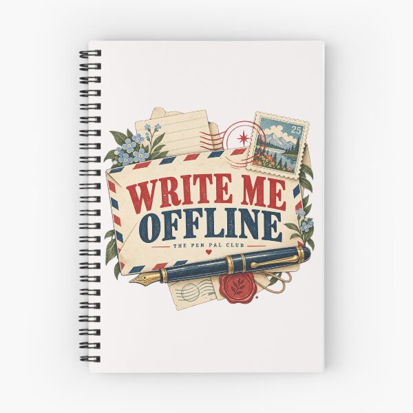 Item preview, Write Me Offline – Vintage Pen Pal Design designed and sold by DigitalKingClub.