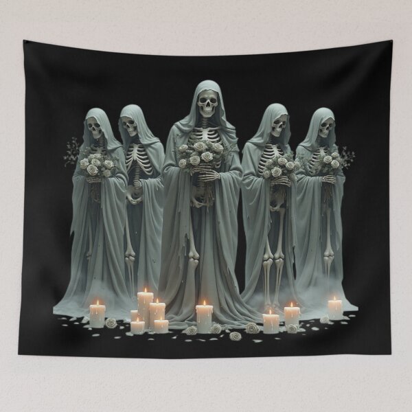 Item preview, Gothic Skeletal Bridesmaids Fine Art designed and sold by InkShiftLabs.