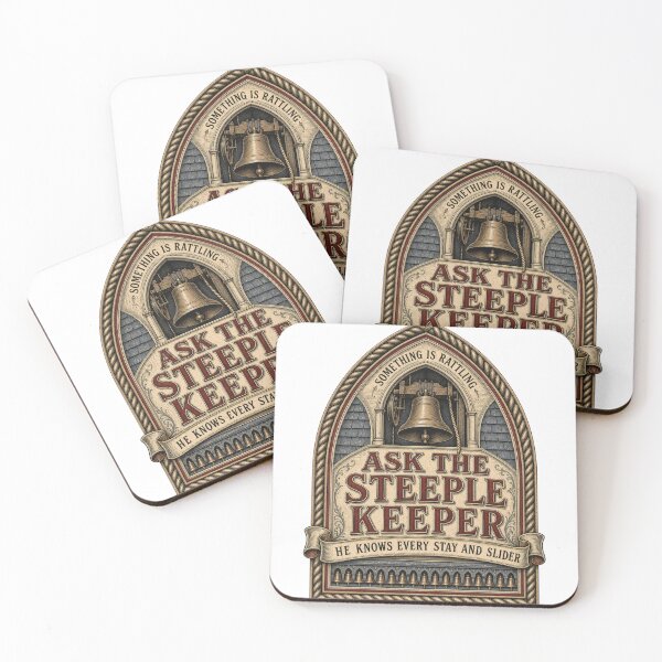 Item preview, Ask The Steeple Keeper Bell Tower Maintenance Emblem designed and sold by BoosterShop.