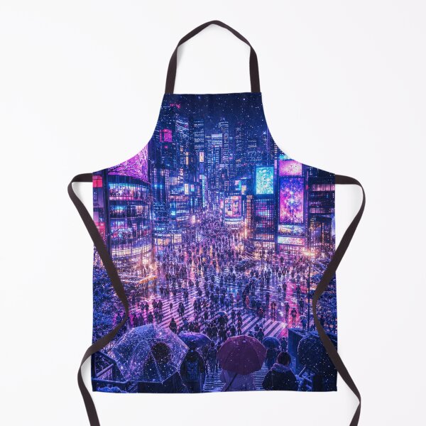 Item preview, Tokyo Snowfall at Night – Neon Winter Cityscape designed and sold by vekotpu.
