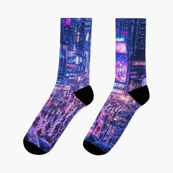 Item preview, Tokyo Snowfall at Night – Neon Winter Cityscape designed and sold by vekotpu.