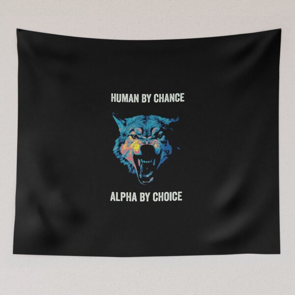 Item preview, Alpha Wolf Roaring Head Thermal Neon Abstract Art designed and sold by MillaCrone.