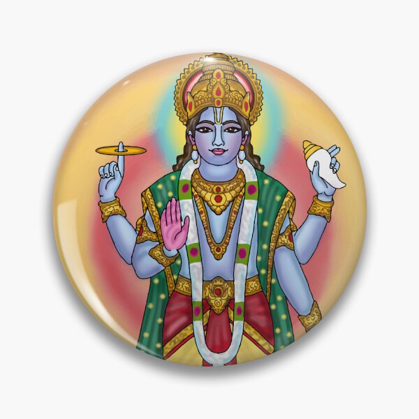 Item preview, Lord Vishnu Digital Drawing | Hindu God Spiritual Artwork designed and sold by Harshit_Digital_Arts.