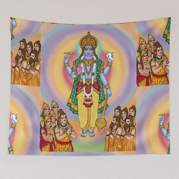 Item preview, Lord Vishnu Digital Drawing | Hindu God Spiritual Artwork designed and sold by Harshit_Digital_Arts.