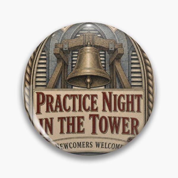 Item preview, Practice Night In The Tower Bell Ringing Emblem designed and sold by BoosterShop.