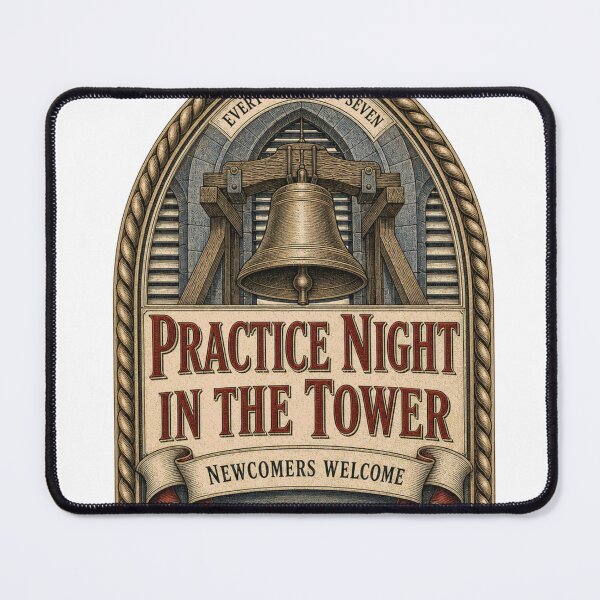 Item preview, Practice Night In The Tower Bell Ringing Emblem designed and sold by BoosterShop.
