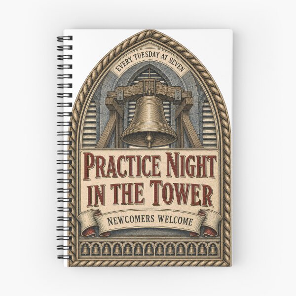 Item preview, Practice Night In The Tower Bell Ringing Emblem designed and sold by BoosterShop.