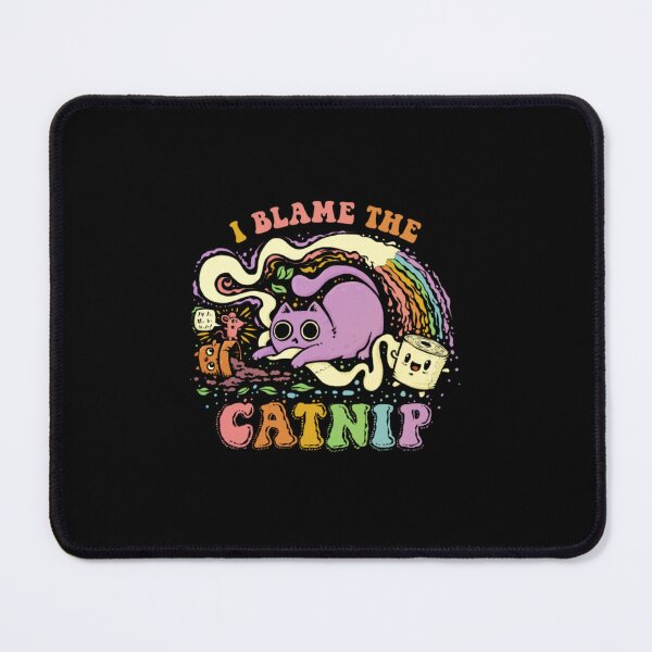 Item preview, Funny Purple Cat I Blame Catnip Rainbow Art designed and sold by MillaCrone.
