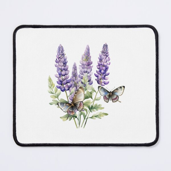 Item preview, Lupine Flower Butterfly | Elegant Botanical Floral Art designed and sold by Mandayartstudio.