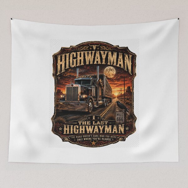 Item preview, The Last Highwayman - Vintage Trucker Graphic designed and sold by No Kings Bling.