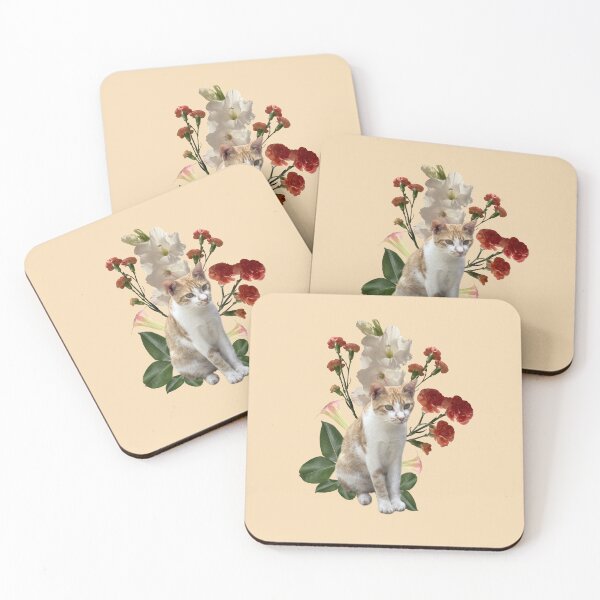 Item preview, cat with flowers designed and sold by EleniA8.