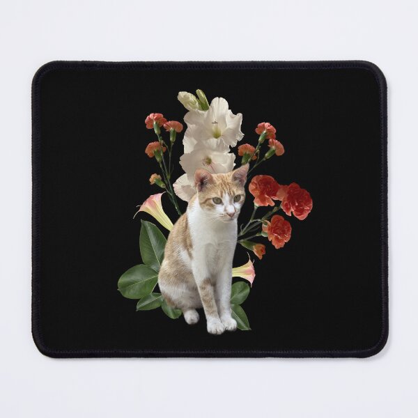 Item preview, cat with flowers designed and sold by EleniA8.