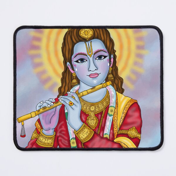 Item preview, Lord Krishna Digital Drawing | Hindu God Spiritual Artwork designed and sold by Harshit_Digital_Arts.