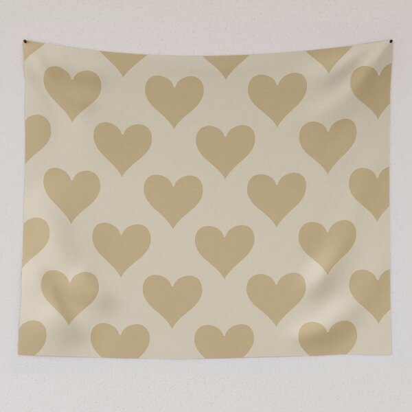 Item preview, XLarge Neutral Beige Heart Suit Pattern on Cream Background designed and sold by DColourMuse.