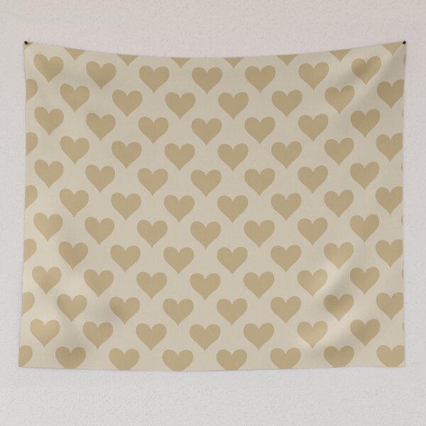 Item preview, Large Neutral Beige Heart Suit Pattern on Cream Background designed and sold by DColourMuse.