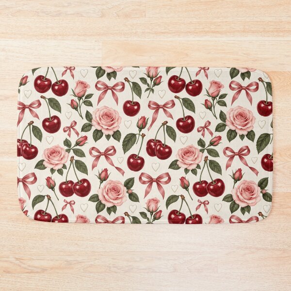Item preview, Cherry Rose Coquette Bow Seamless designed and sold by LenNo9881.