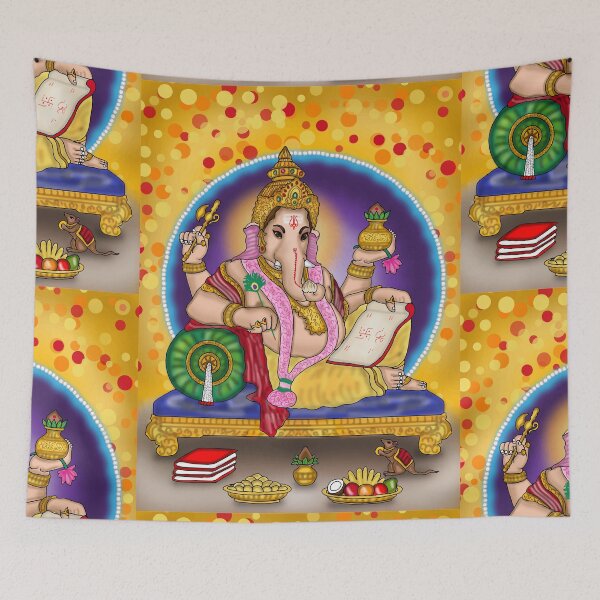 Item preview, Lord Ganesha Digital Drawing | Hindu Deity Spiritual Artwork designed and sold by Harshit_Digital_Arts.
