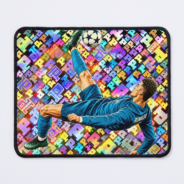 Item preview, Cristiano Ronaldo CR7 Bicycle Kick 00 Holographic Soccer Sticker designed and sold by Extravanganzza.