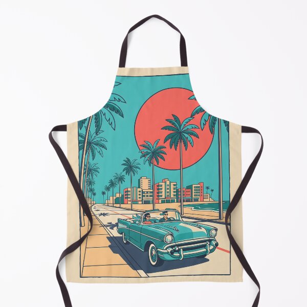 Item preview, Couple in Vintage Turquoise Classic Car – Retro Coastal Drive Design designed and sold by Sea Gem.