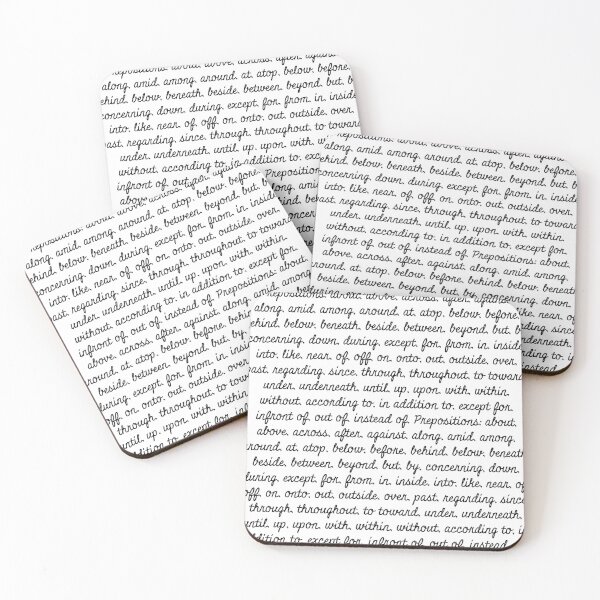 Item preview, Prepositions list in cursive designed and sold by JenJoiner.