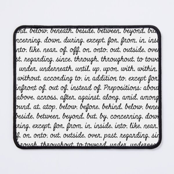 Item preview, Prepositions list in cursive designed and sold by JenJoiner.