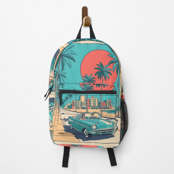 Item preview, Couple in Vintage Turquoise Classic Car – Retro Coastal Drive Design designed and sold by Sea Gem.