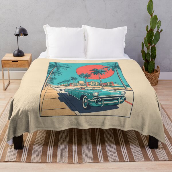 Item preview, Couple in Vintage Turquoise Classic Car – Retro Coastal Drive Design designed and sold by Sea Gem.