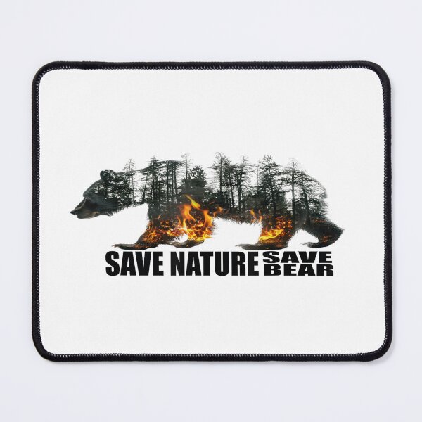 Item preview, Save Nature Save Bear Environmental Awareness Graphic designed and sold by VISIONSTURME.