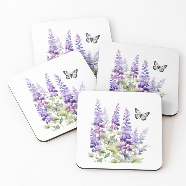 Item preview, Lupine Flower Butterfly | Elegant Botanical Floral Art designed and sold by Mandayartstudio.