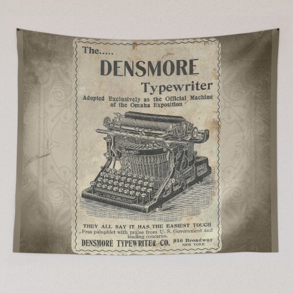 Item preview, Vintage Densmore Typewriter Advertisement Antique Ephemera Print designed and sold by Ghoul Enterprises.