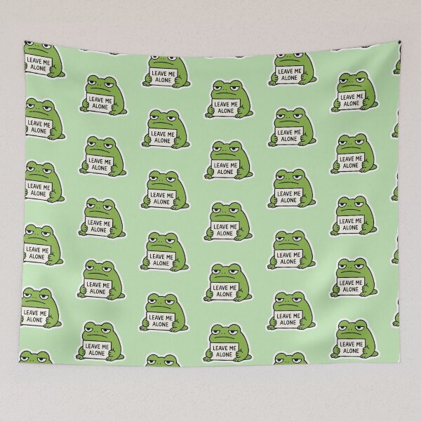 Item preview, Leave Me Alone Funny Grumpy Frog designed and sold by Mellowmint-art.
