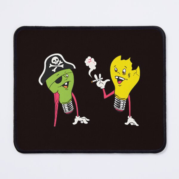 Item preview, Pirate Lightbulb Smoking Lightbulb Art designed and sold by Hector-Studio.