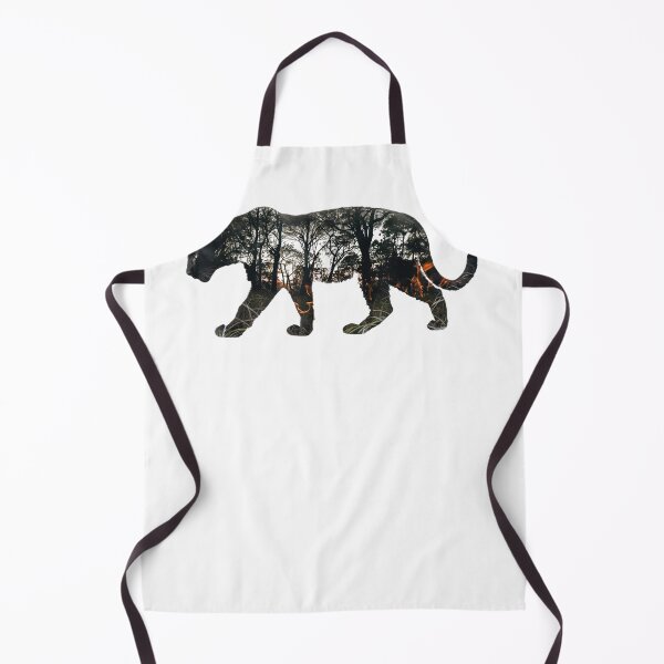 Item preview, Panther Forest Fire Double Exposure Nature Graphic designed and sold by VISIONSTURME.
