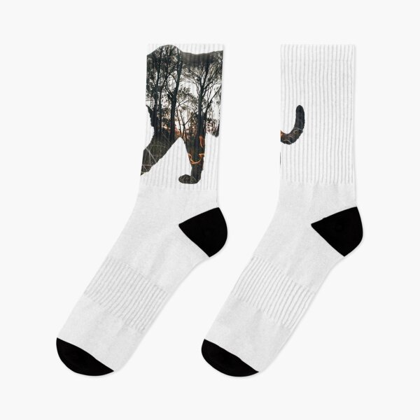Item preview, Panther Forest Fire Double Exposure Nature Graphic designed and sold by VISIONSTURME.