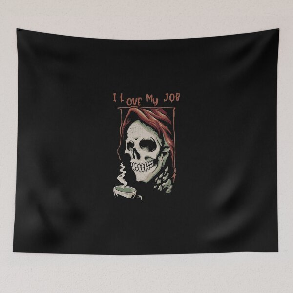 Item preview, Funny Skeleton I Love My Job Office Humor Art designed and sold by NatalieWearne.