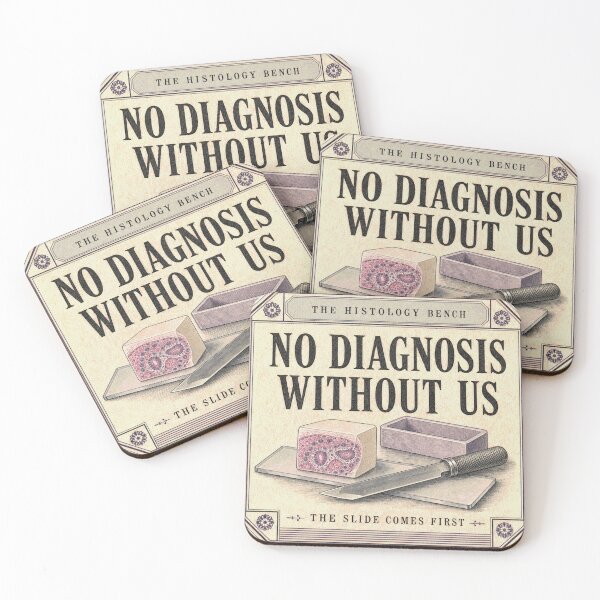 Item preview, No Diagnosis Without Us Histotechnics emblem designed and sold by BoosterShop.
