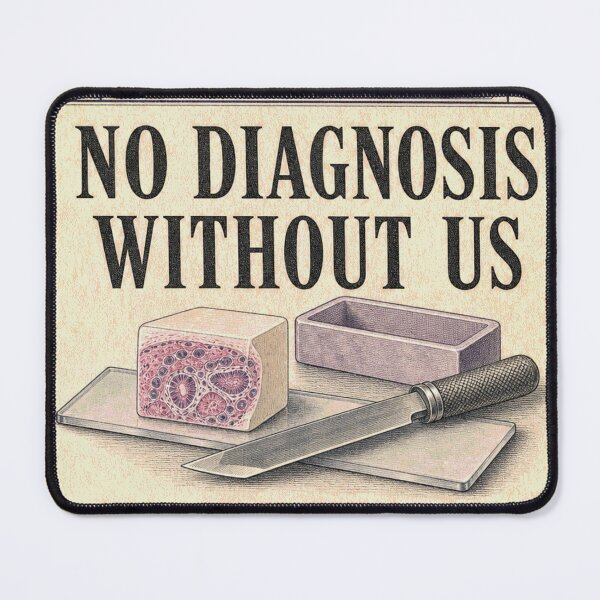 Item preview, No Diagnosis Without Us Histotechnics emblem designed and sold by BoosterShop.