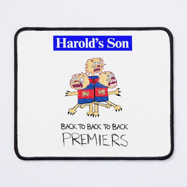 Item preview, Harold's Son Brisbane Lions 2026 Premiership - SOLID WHITE BACKGROUND designed and sold by mattdoesartgood.