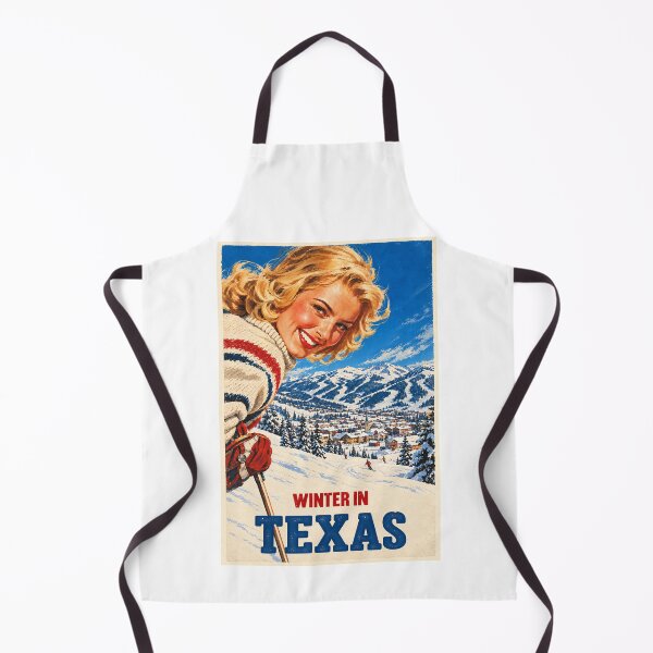 Item preview, Vintage Ski Poster Winter In Texas designed and sold by dressedupmule.