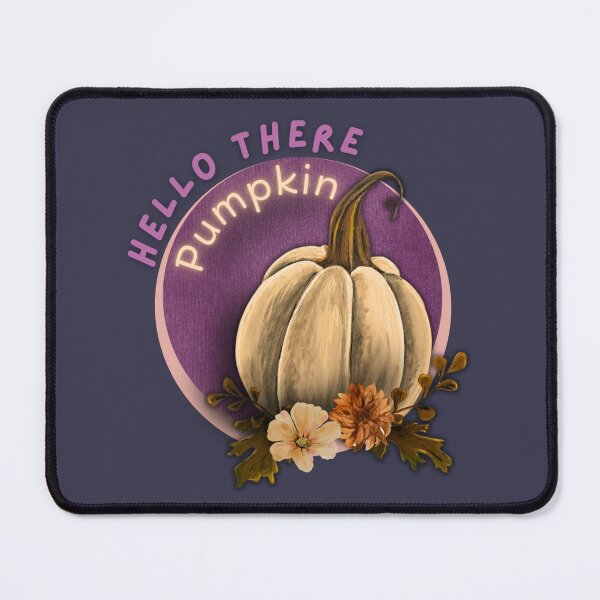 Item preview, Hello There Pumpkin – Whimsical Purple Fall Pumpkin Art designed and sold by ArtistsAtticWI.