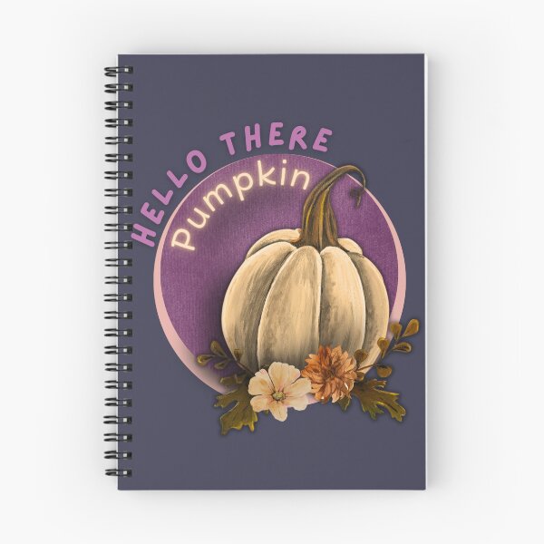 Item preview, Hello There Pumpkin – Whimsical Purple Fall Pumpkin Art designed and sold by ArtistsAtticWI.