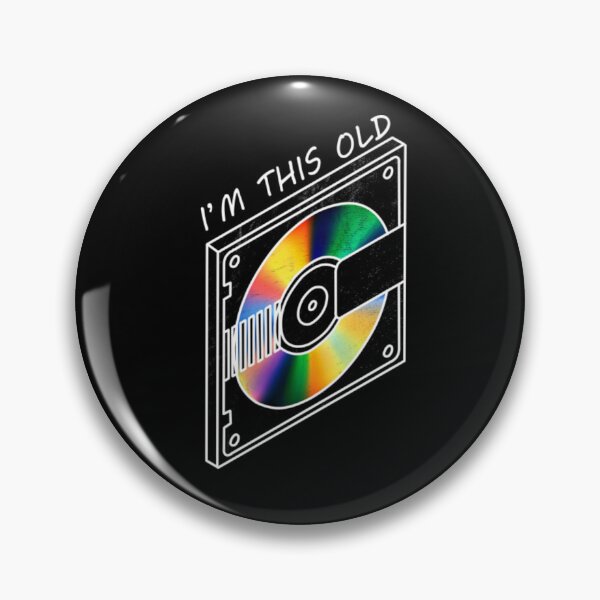 Item preview, I am This Old Retro Rainbow Compact Disc Art designed and sold by NatalieWearne.