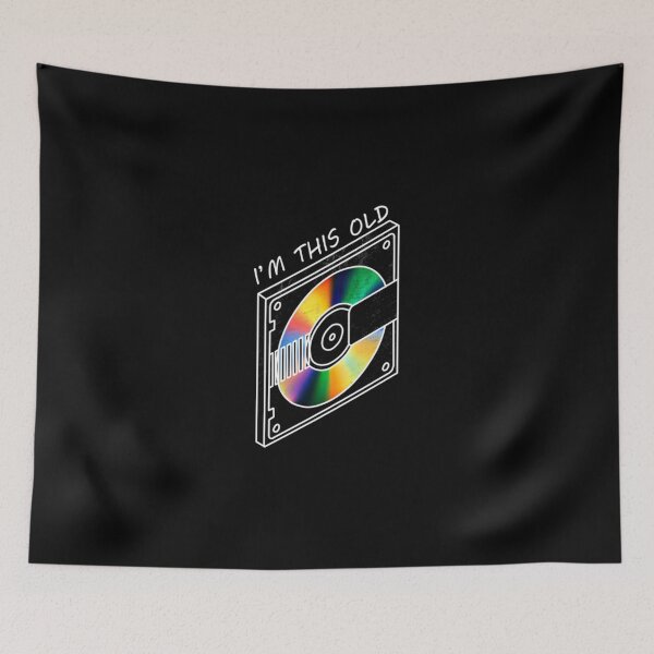 Item preview, I am This Old Retro Rainbow Compact Disc Art designed and sold by NatalieWearne.