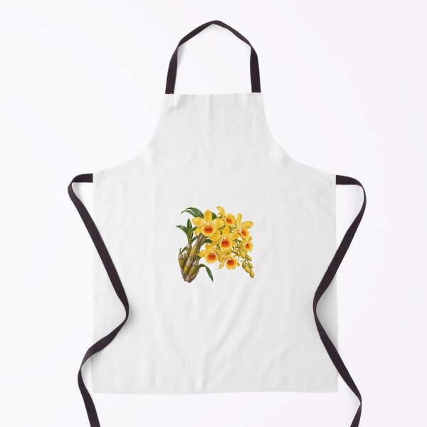 Item preview, Dendrobium Chrysotoxum Fried Egg Orchid Golden Yellow Botanical Illustratio designed and sold by Ink-Whiskers.