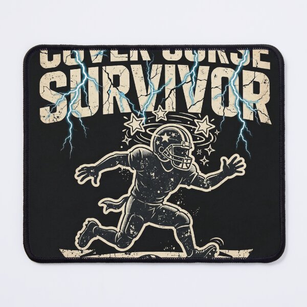 Item preview, Funny Cover Curse Survivor Football Shirt designed and sold by HeisBarryy.
